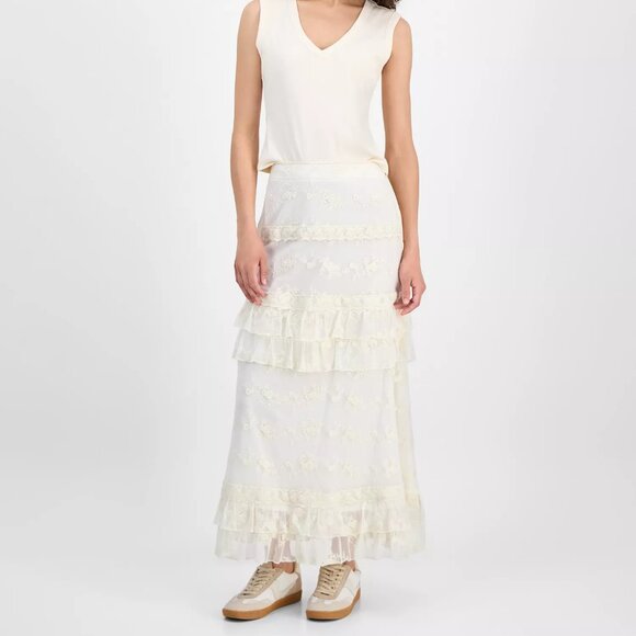 AND NOW THIS LACE TIERED MAXI SKIRT - Picture 1 of 4